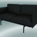 3d model Studio sofa Outline (Refine Black Leather, Black) - preview