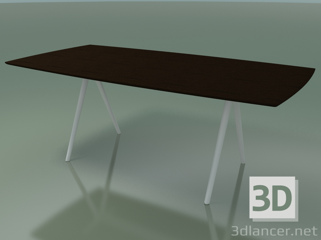 3d модель Стол со столешницей в форме мыла 5420 (H 74 - 100x200 cm, ножки 180 °, veneered L21 wenge, V12) – превью