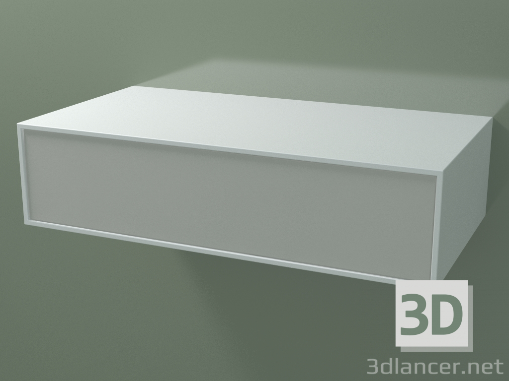 modello 3D Cassa (8AUDAB01, Glacier White C01, HPL P02, L 96, P 50, H 24 cm) - anteprima