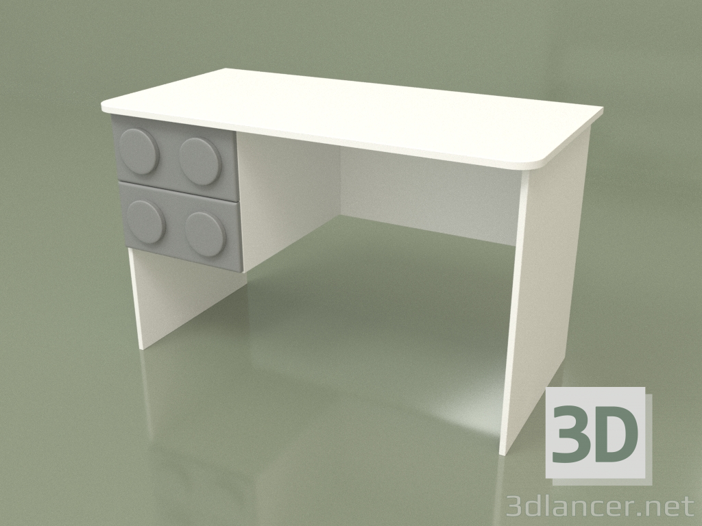 3d model Mesa de escritura izquierda (gris) - vista previa