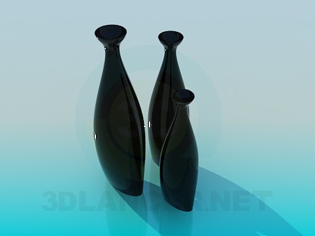 modèle 3D Ensemble de vases - preview