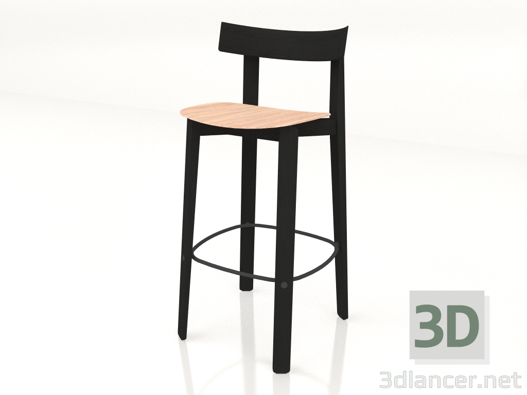 modèle 3D Tabouret de bar Nora (foncé) - preview