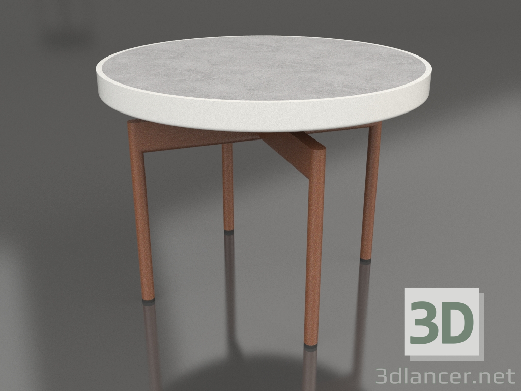 3d модель Стол журнальный круглый Ø60 (Agate grey, DEKTON Kreta) – превью