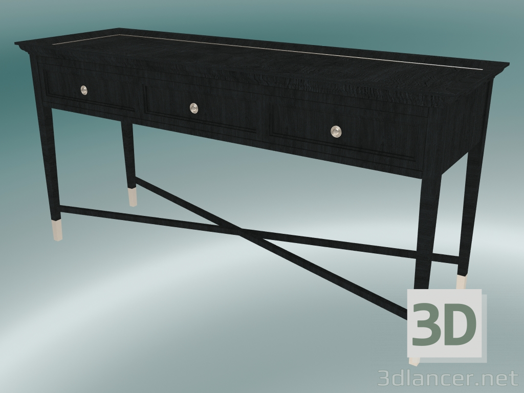 3d model Consola Stafford con 3 cajones - vista previa