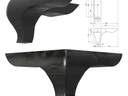 TRIANGOLO H.120 D.200, черный глянец