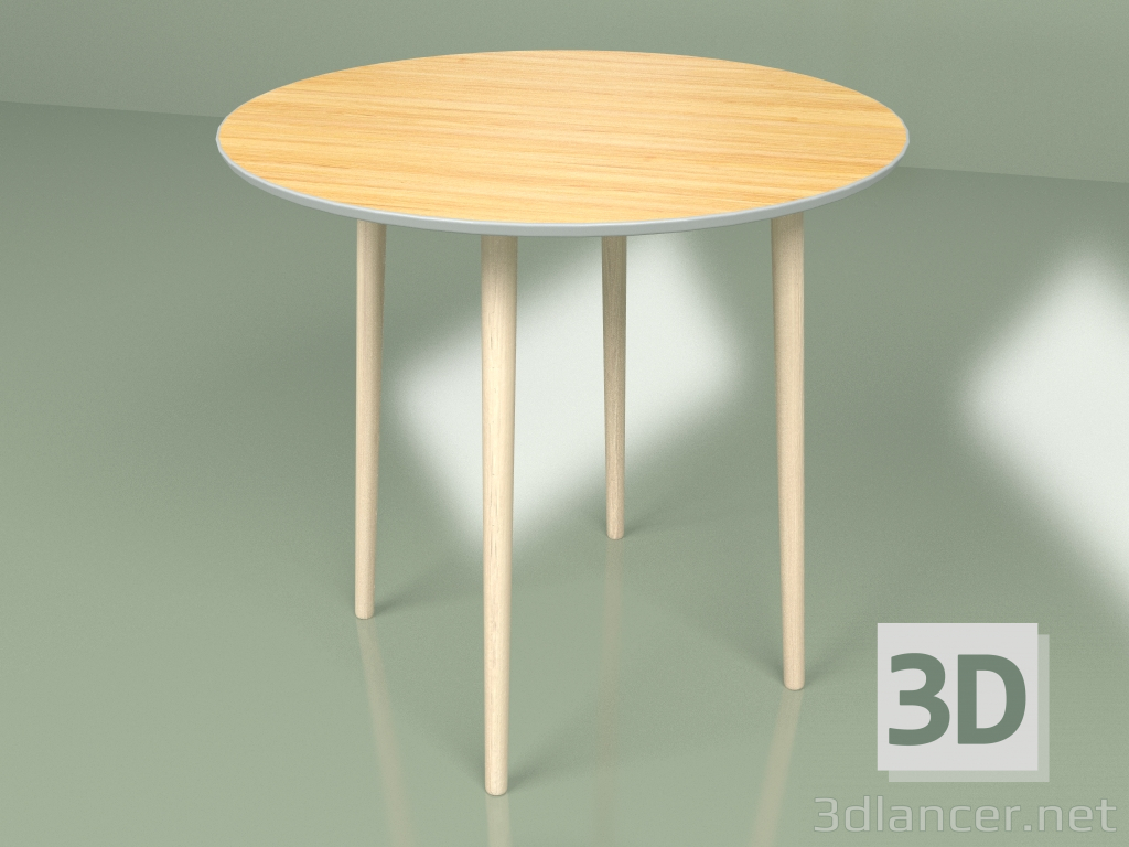 Modelo 3d Mesa do meio Sputnik folheado a 80 cm (cinza claro) - preview