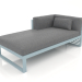 3d model Modular sofa, section 2 left (Blue gray) - preview