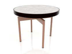 Mesa de centro redonda Ø60 (Preto, DEKTON Kreta)