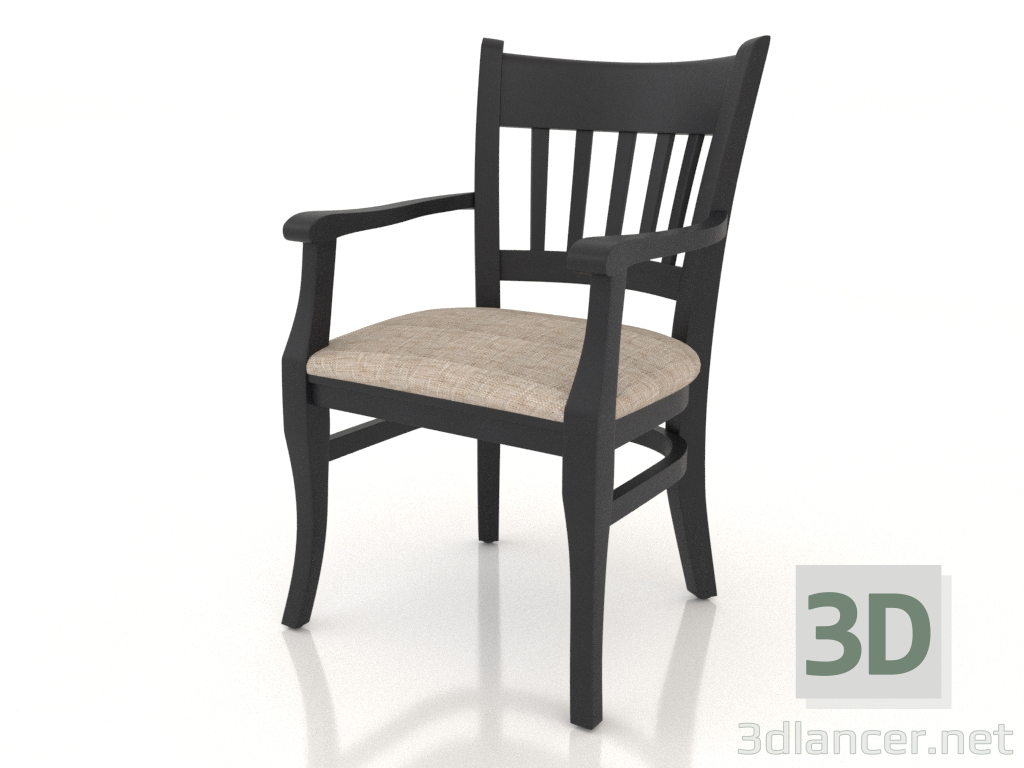 3D modeli Sandalye (koltuk) Liverpool (Dark wenge) - önizleme