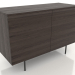 3d model Chest of drawers 5 METAL 1200x500x800 (ash walnut) - preview