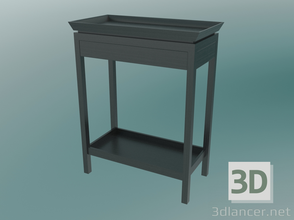 modello 3D Console Newport con 1 cassetto e ripiano - anteprima