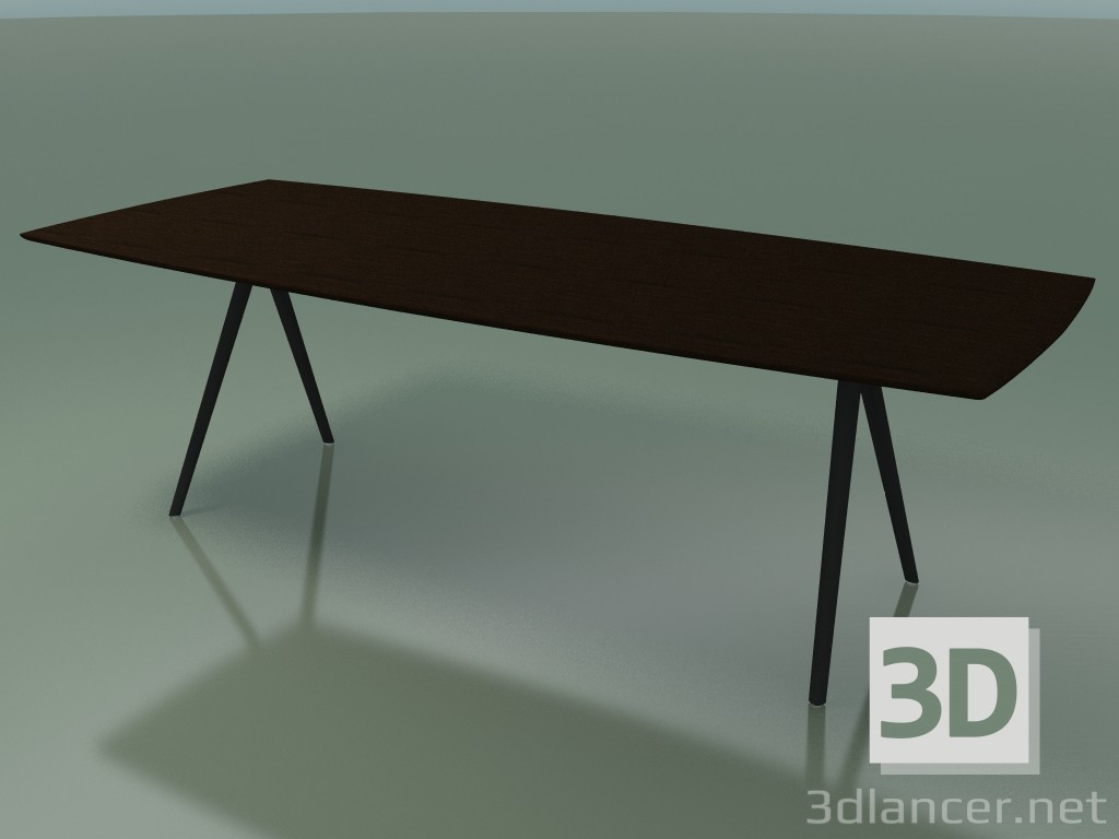 3d model Mesa en forma de jabón 5421 (H 74 - 100x240 cm, patas 150 °, chapada en wengué L21, V44) - vista previa