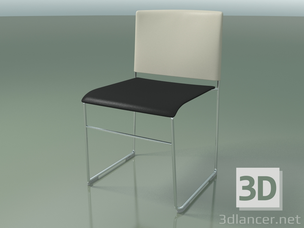 3d model Silla apilable 6600 (polipropileno Marfil co segundo color, CRO) - vista previa