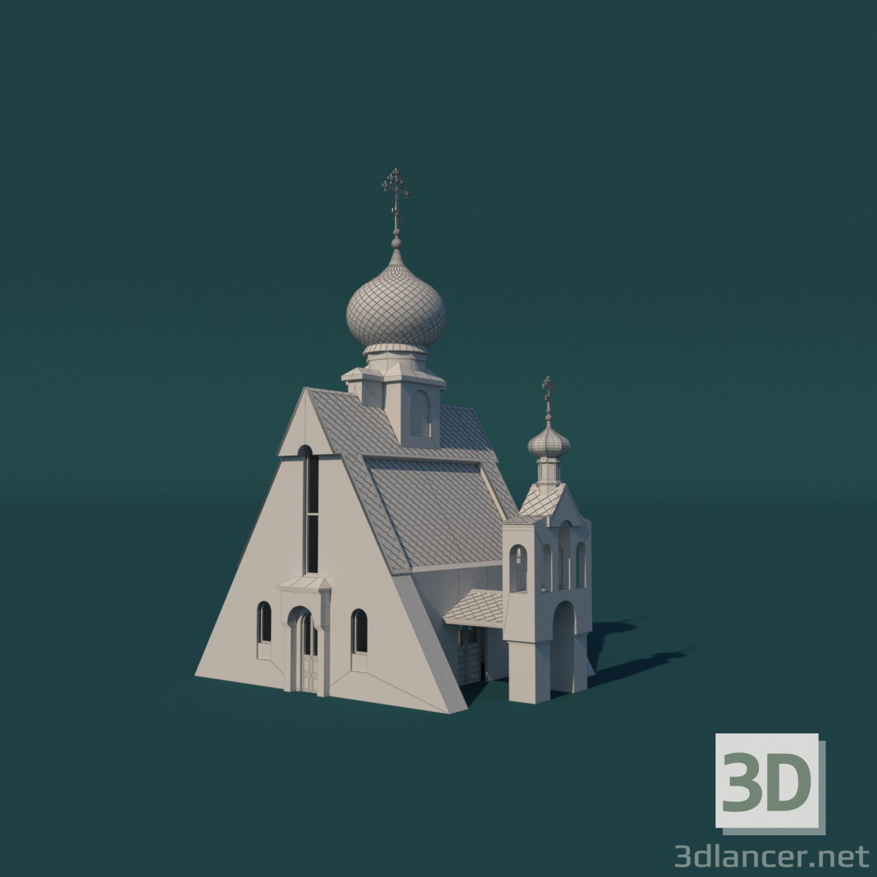 Capilla de Nicolás el Taumaturgo Tarkhankut 3D modelo Compro - render