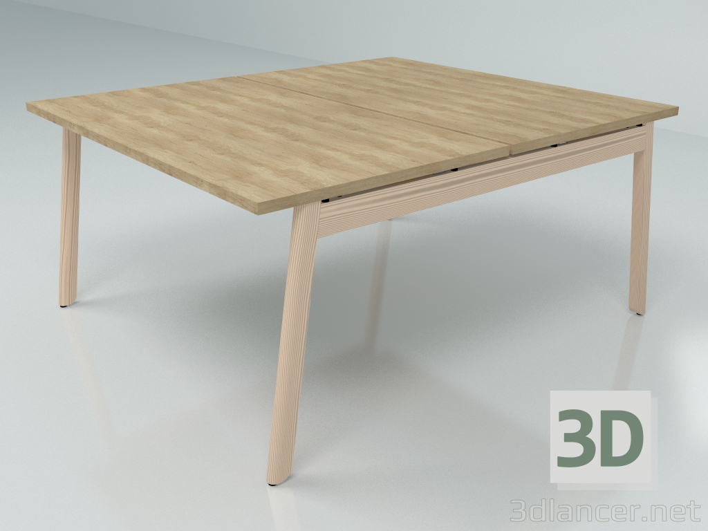 3d модель Стол рабочий Ogi B Bench Slide BOB33 (1400x1610) – превью