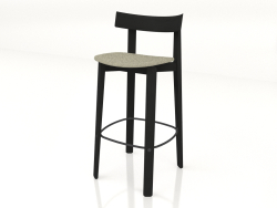 Tabouret de bar Nora rembourré en tissu (foncé)