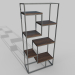 3d Bookshelf concept model buy - render