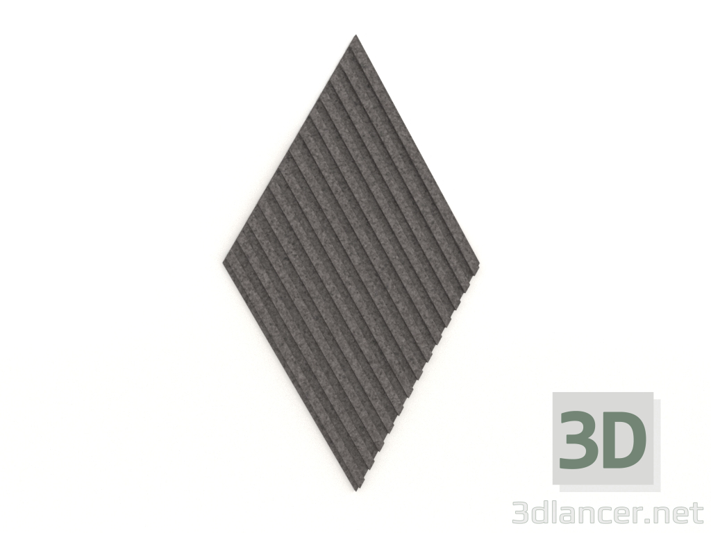 Modelo 3d Painel de parede 3D STRIPE (cinza) - preview