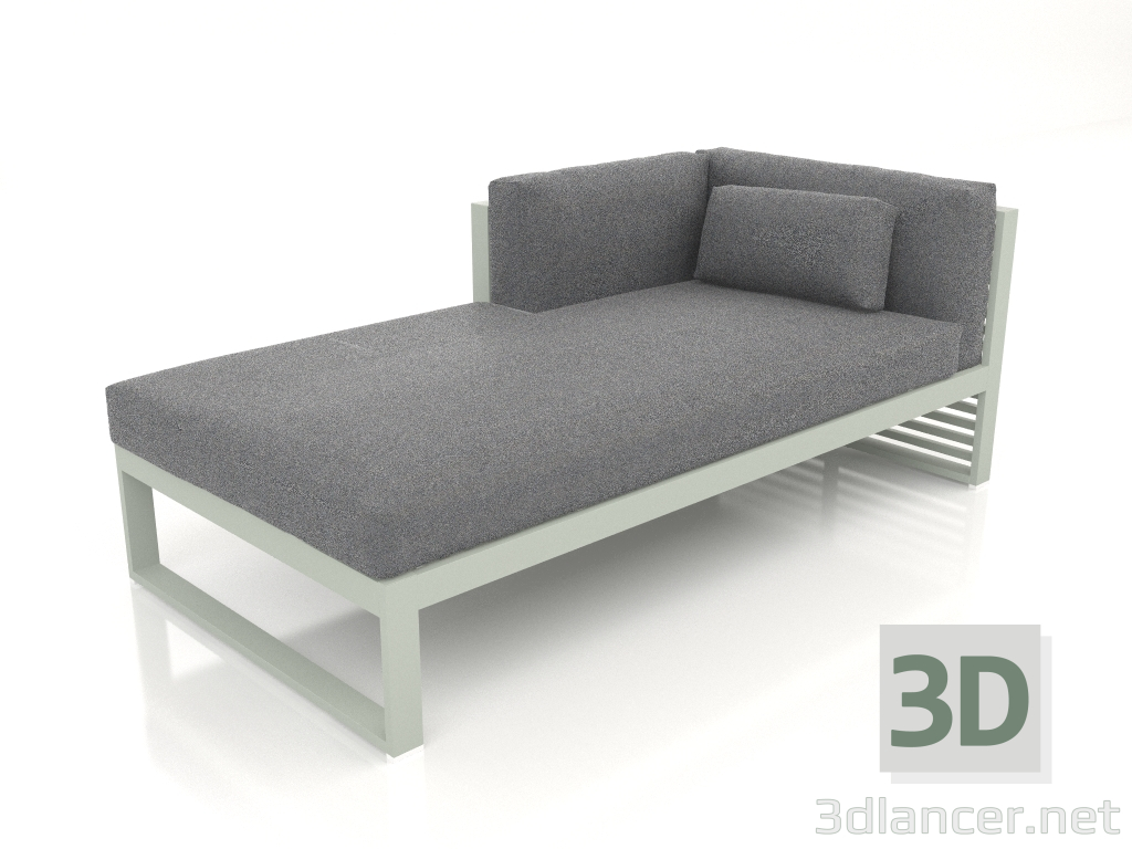 3D Modell Modulares Sofa, Abschnitt 2 links (Zementgrau) - Vorschau