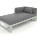 3D Modell Modulares Sofa, Abschnitt 2 links (Zementgrau) - Vorschau