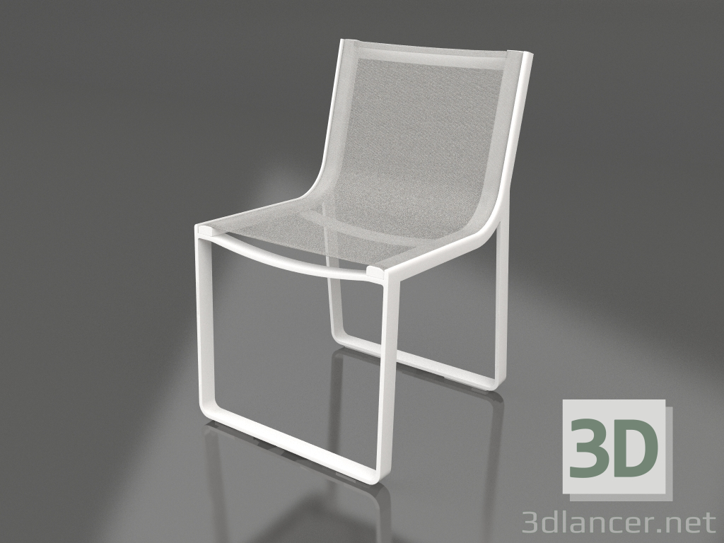 3d model Silla de comedor (blanca) - vista previa