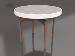 Table basse ronde Ø60 (Blanc, DEKTON Kreta)