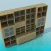 3d model Cupboard with shelves - preview