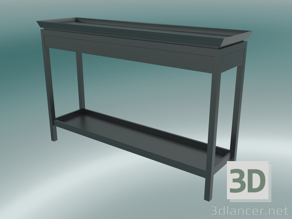 3d model Consola Newport con 2 cajones y un estante - vista previa