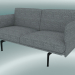 modello 3D Studio sofa Outline (Vancouver 14, Nero) - anteprima