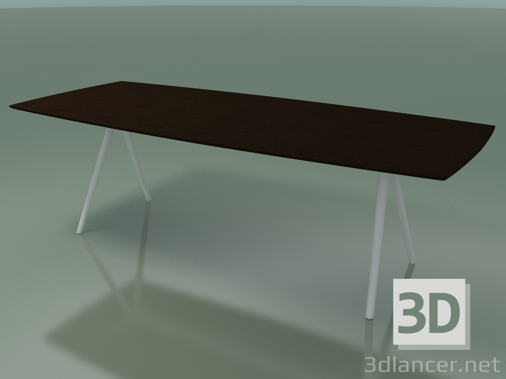 3d model Soap-shaped table 5421 (H 74 - 100x240 cm, legs 150 °, veneered L21 wenge, V12) - preview