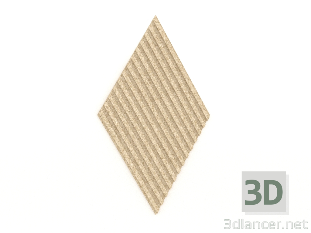 3d model 3D wall panel STRIPE (ivory) - preview