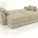 3d model Sofa-bed straight SHERLOCK (unfolded, upholstery option 1) - preview