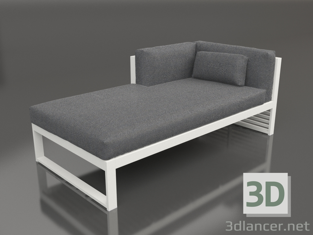 3D Modell Modulares Sofa, Teil 2 links (Achatgrau) - Vorschau