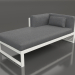 3D Modell Modulares Sofa, Teil 2 links (Achatgrau) - Vorschau