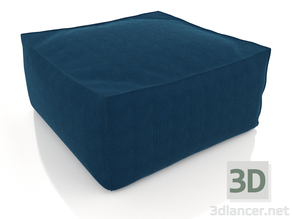 modello 3D Pouf quadrato - anteprima