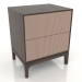 3d model Bedside table FARGO 2 drawers with milled facades (beige, dark oak, option 3) - preview