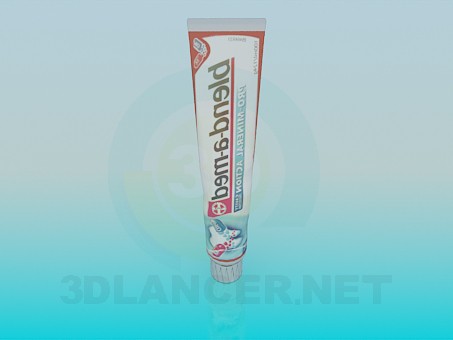 modèle 3D pâte dentifrice - preview