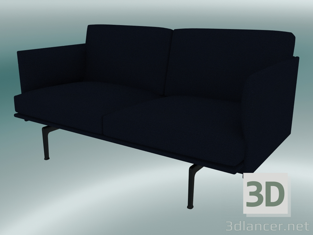 3d model Sofá de estudio Esquema (Vidar 554, Negro) - vista previa