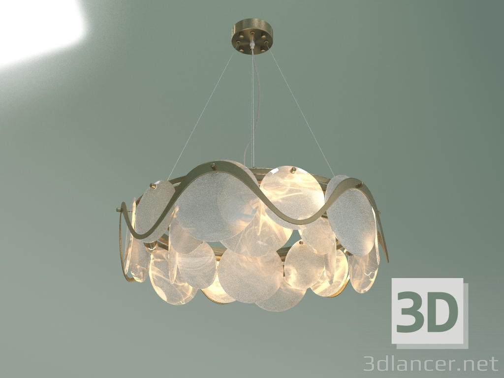 Modelo 3d Lustre pendente Galicia 353-6 Smart (ouro) - preview