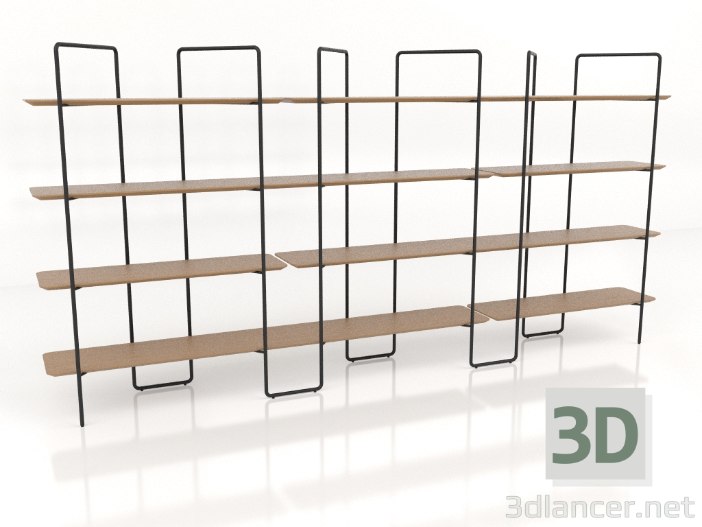 3d модель Стеллаж модульный (композиция 22 (09+03+U)) – превью