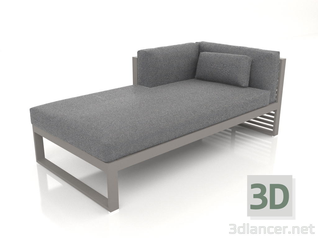 3d модель Диван модульный, секция 2 левая (Quartz grey) – превью