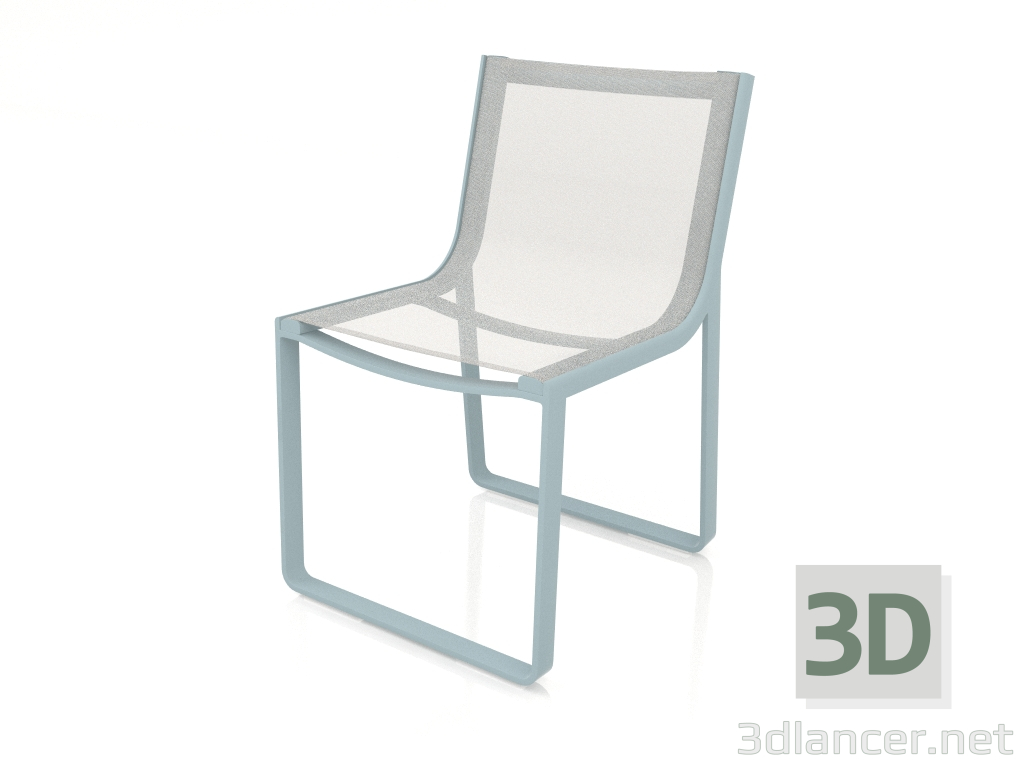 modèle 3D Chaise de salle à manger (bleu gris) - preview