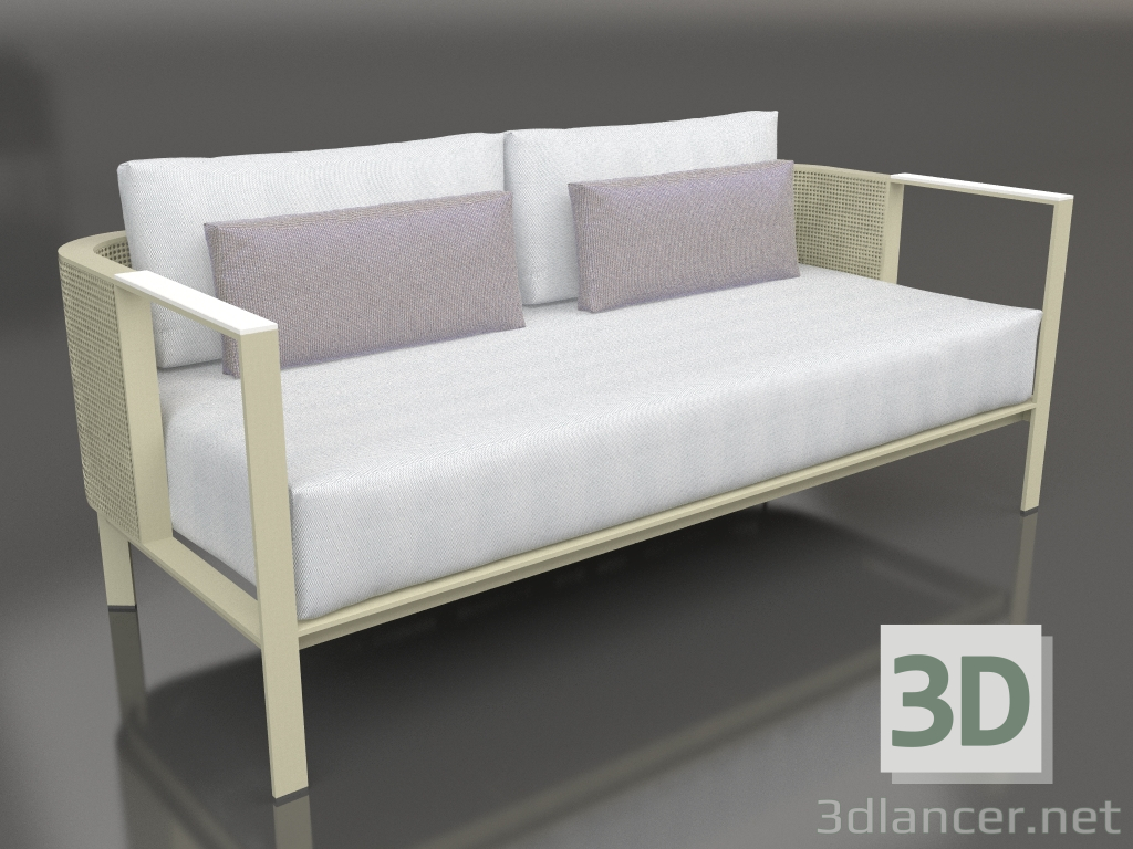 3D Modell 2-Sitzer-Sofa (Gold) - Vorschau