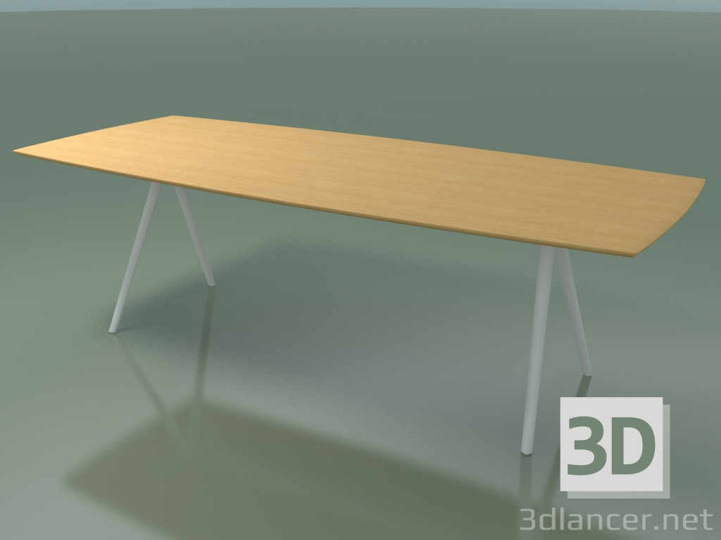 3D modeli Sabun şeklindeki masa 5421 (H 74 - 100x240 cm, bacaklar 150 °, kaplama L22 doğal meşe, V12) - önizleme