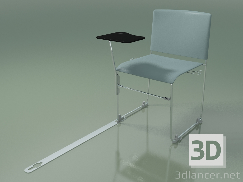 3d model Silla apilable con accesorios 6600 (polipropileno gasolina, CRO) - vista previa