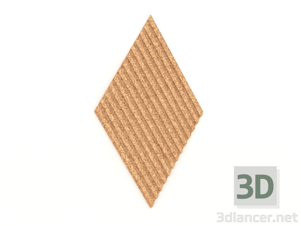 modello 3D Pannello murale 3D STRIPE (naturale) - anteprima