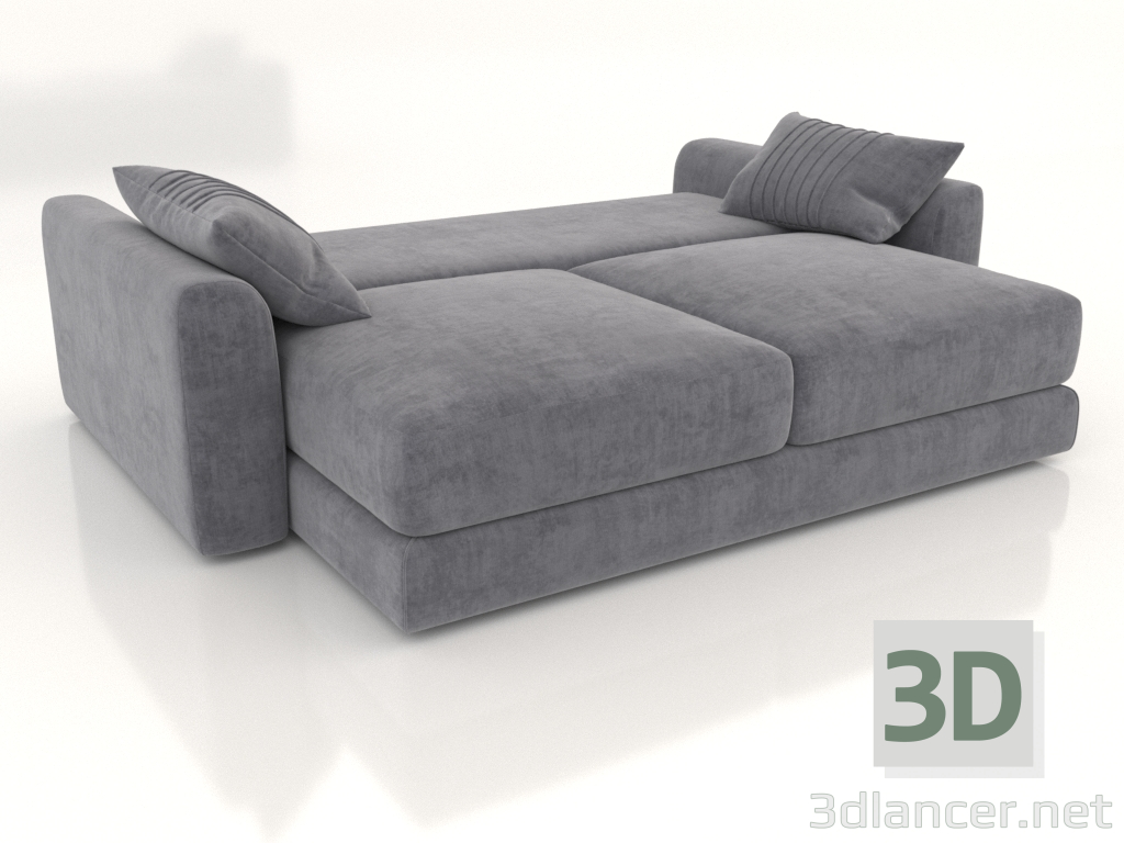 3d model Sofa-bed straight SHERLOCK (unfolded, upholstery option 3) - preview