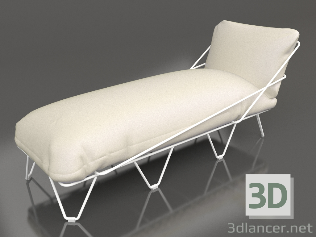 3d model Deckchair (White) - preview