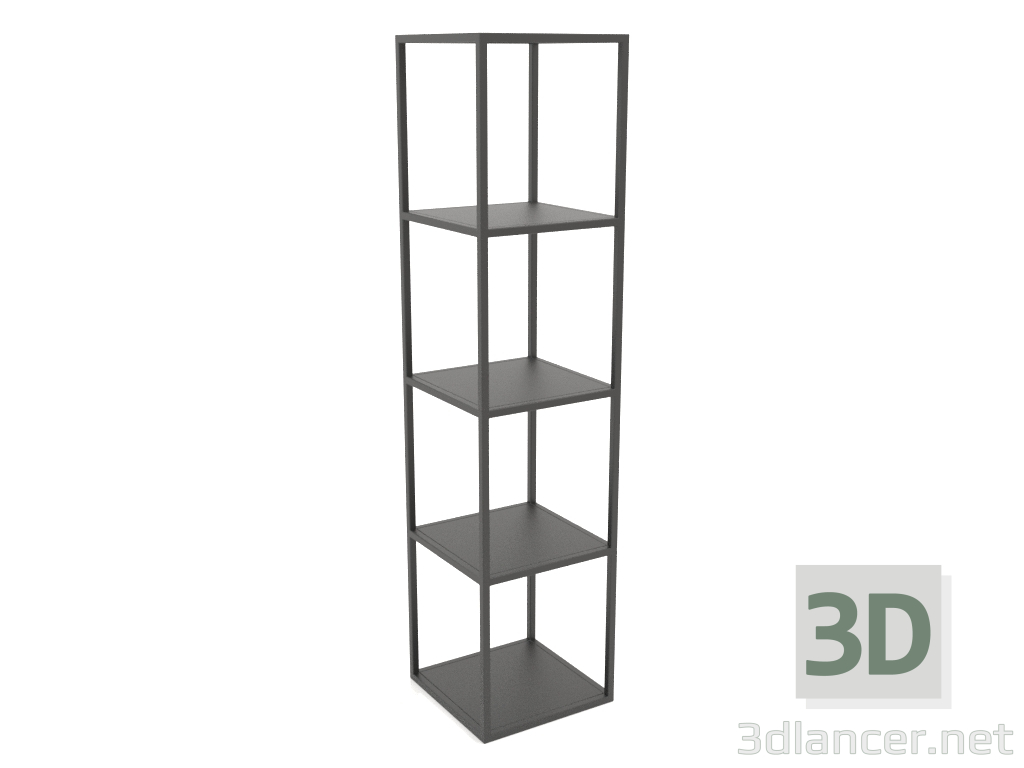 3D Modell Großes quadratisches Regal (METALL, 40x40x170, 5 Regale) - Vorschau