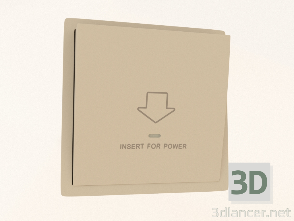 3d model Card switch (10 A, 250 V, matte cashmere, DA59035) R98 - preview